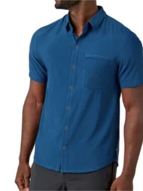 Cotopaxi Cambio Button Up Shirt Short Sleeve Indigo Color Men’s Size XXL